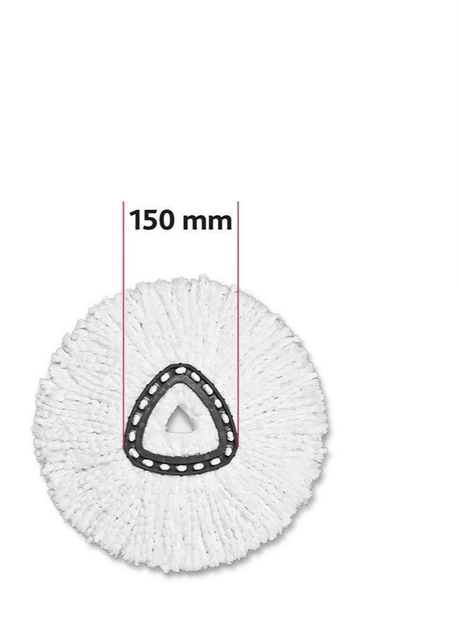 فيليدا عبوة إعادة تعبئة فيليدا توربو سمارت، مصنوعة من الألياف الدقيقة بنسبة 100% | عبوة من قطعة واحدة | مناسبة لجميع أنظمة ممسحات فيليدا الدوارة | للأرضيات الصلبة | كلاسيكية | أبيض - Image 1