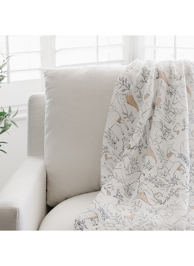 Crane BABY Ezra Single Swaddle Wraps, Woodland  - Image 4