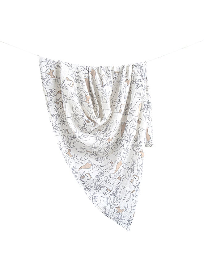 Crane BABY Ezra Single Swaddle Wraps, Woodland  - Image 3