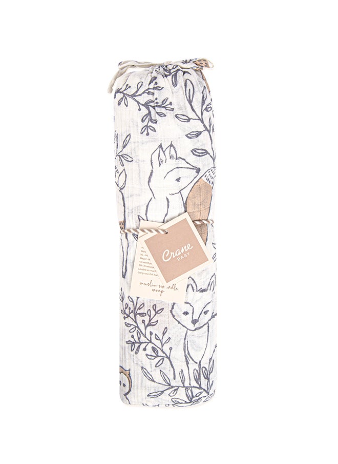 Crane BABY Ezra Single Swaddle Wraps, Woodland  - Image 2