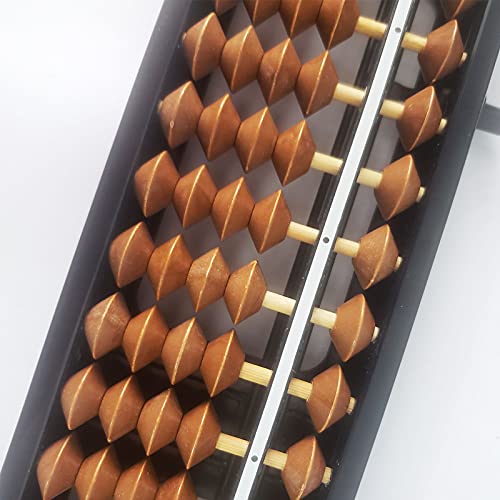 Vaupan Digit Standard Abacus Soroban Professional 17 Column (10.2 inch) Math Abacus, Math Calculating Tool with Reset Button for Adults Kids (Brown) - Image 3