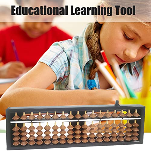 Vaupan Digit Standard Abacus Soroban Professional 17 Column (10.2 inch) Math Abacus, Math Calculating Tool with Reset Button for Adults Kids (Brown) - Image 4
