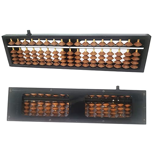 Vaupan Digit Standard Abacus Soroban Professional 17 Column (10.2 inch) Math Abacus, Math Calculating Tool with Reset Button for Adults Kids (Brown) - Image 5