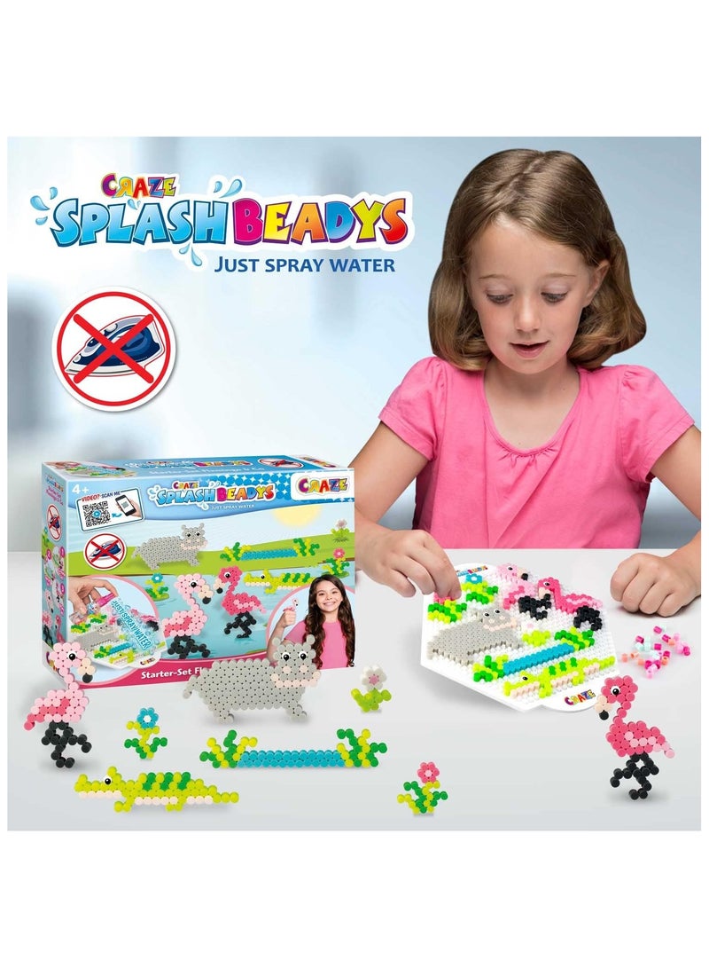 CRAZE Splash Beadys | Starter Flamingo V2 | Fun Craft Kit | DIY Bead Art Set - Image 3