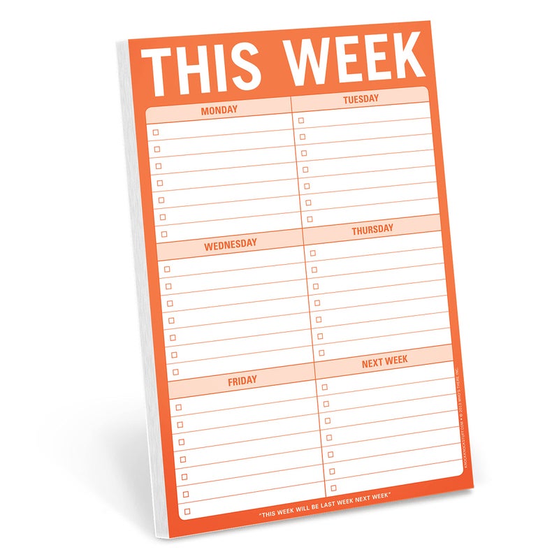 Knock Knock This Week Pad (Orange) - Image 1