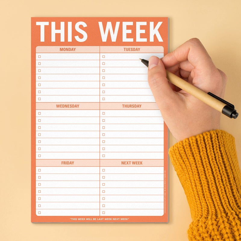 Knock Knock This Week Pad (Orange) - Image 5