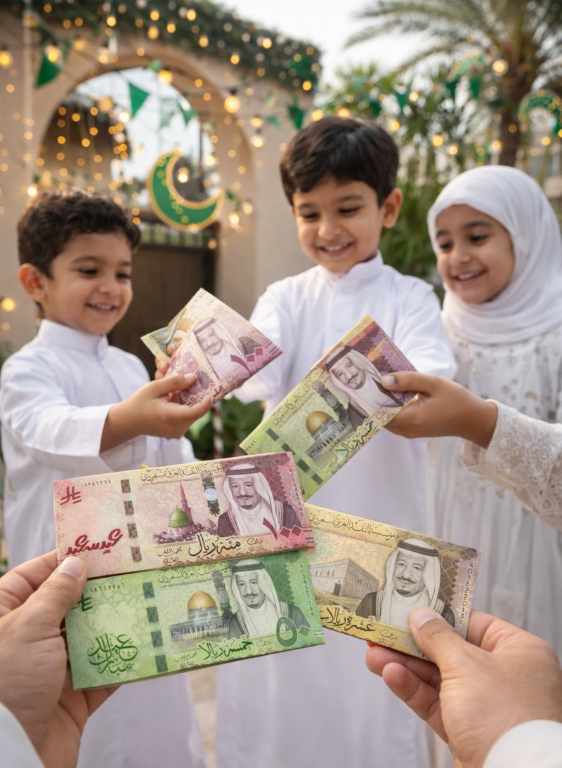 Premium Eidi Envelope Set – Saudi Riyal Style Eid Money Envelopes for Kids Gift Giving - Image 3