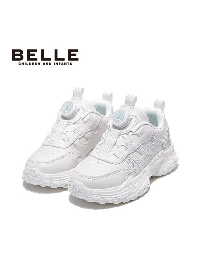 Belle Kids Shoes Children's Sports Shoes Autumn School Casual White Sneakers Uni White Size 33 - Image 2