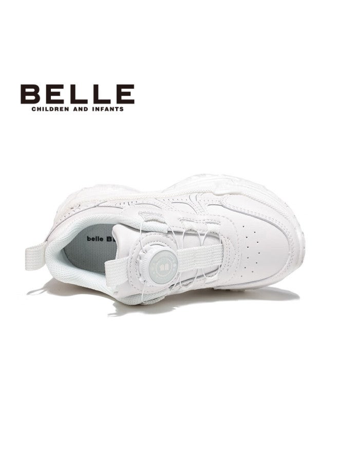 Belle Kids Shoes Children's Sports Shoes Autumn School Casual White Sneakers Uni White Size 33 - Image 3