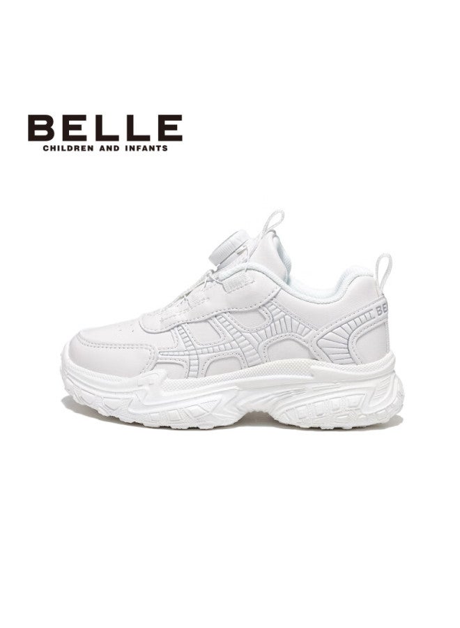 Belle Kids Shoes Children's Sports Shoes Autumn School Casual White Sneakers Uni White Size 33 - Image 5
