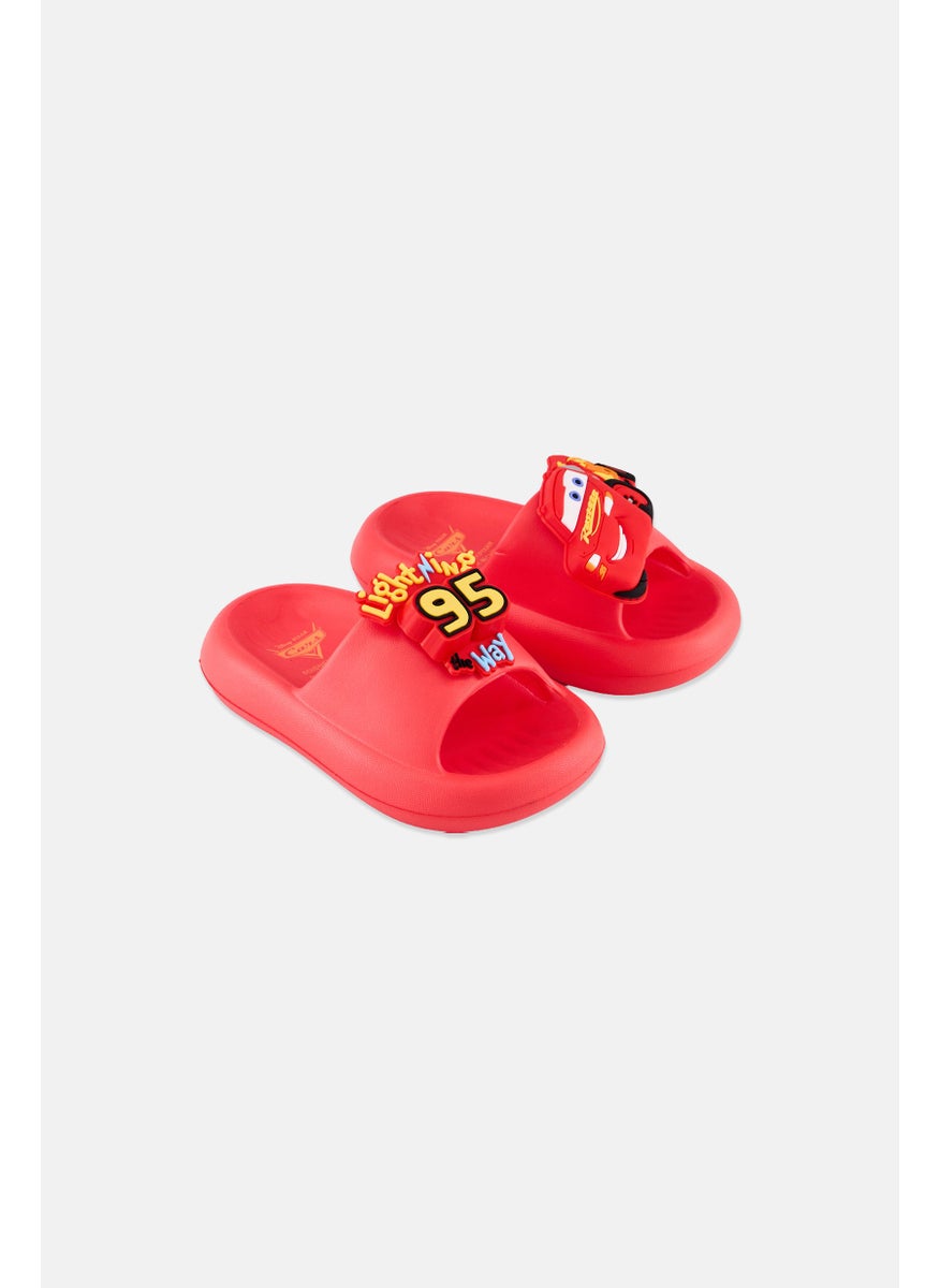 Disney Toddlers Boy Slip On Slipper, Red  - Image 1
