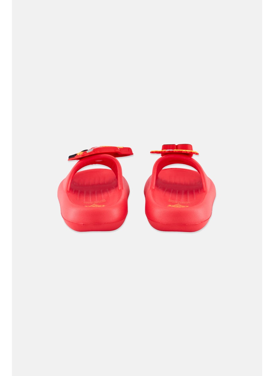 Disney Toddlers Boy Slip On Slipper, Red  - Image 4