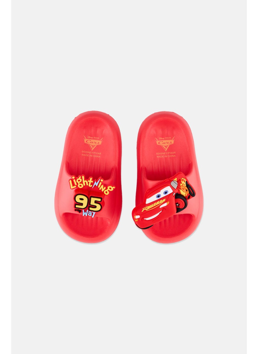 Disney Toddlers Boy Slip On Slipper, Red  - Image 3