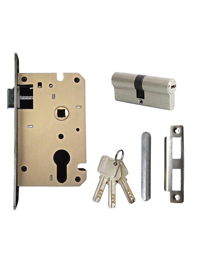 Atom Heavy Duty Mortise Door Lock with Both Sided Key for Bedroom, Living Room, Main Door, Brass Antique Finish | 3 Keys | Lockset for House Hotel Office(O49CYBSK) - Image 4