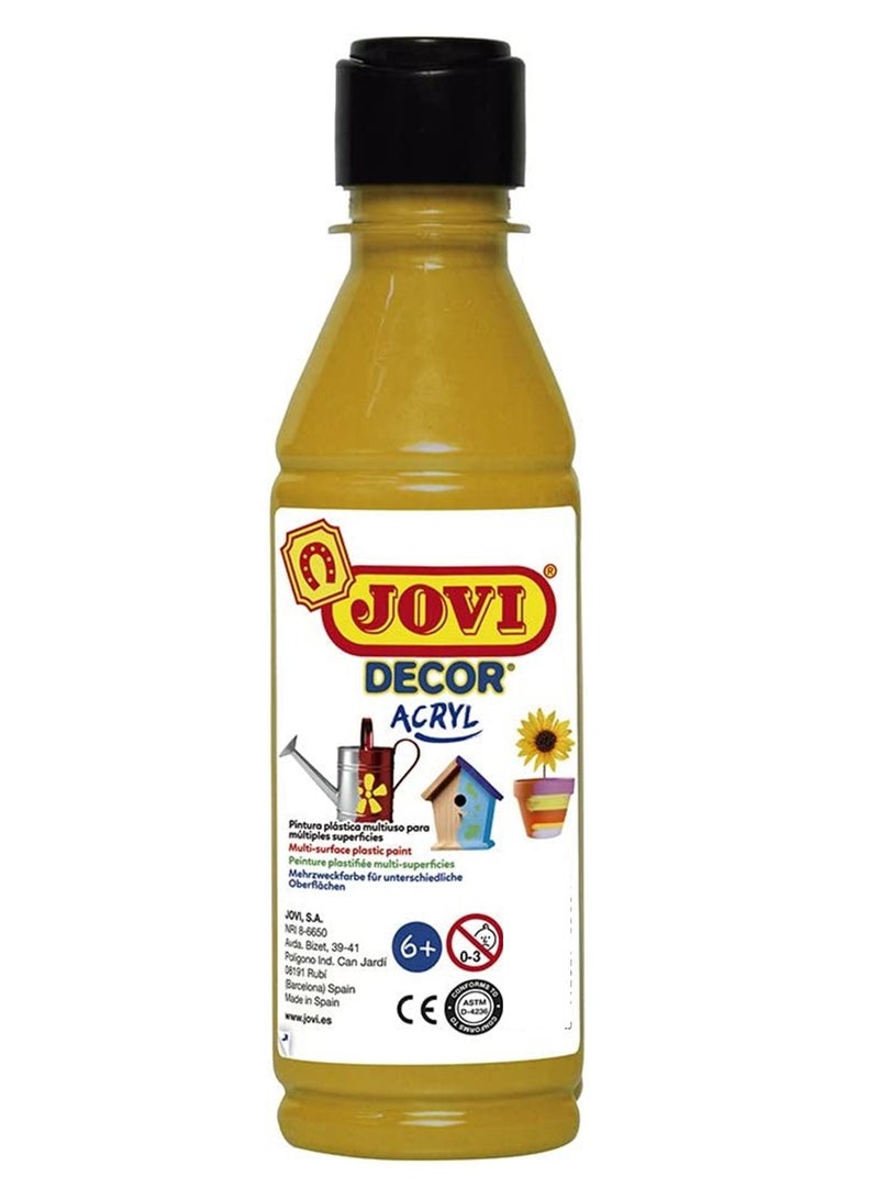 JOVI زجاجة طلاء أكريليك ديكور سعة 250 مل باللون الذهبي - Image 1