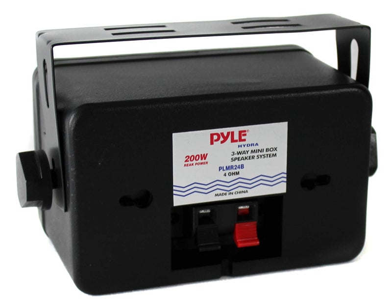 Pyle 3-way Mini Box Speaker System - 3.5 Inch 200 Watt Waterproof Marine Grade Mount Speakers - in a Heavy Duty ABS Enclosure Grill - Home, Boat, Poolside, Patio Indoor Outdoor Use (Black) - Image 4