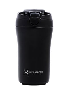 HYDROBREW Double Wall Insulated Tumbler Water Bottle 400 Ml - Black  - Image 1