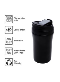 HYDROBREW Double Wall Insulated Tumbler Water Bottle 400 Ml - Black  - Image 3