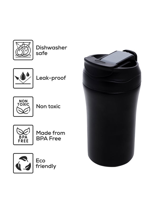 HYDROBREW Double Wall Insulated Tumbler Water Bottle 400 Ml - Black - Image 3