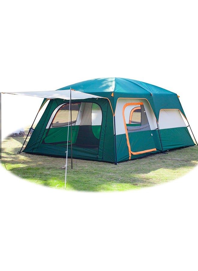 عربست خيمة التخييم الكبيرة مناسبة لـ 8-10 شخص ، خيام كابينة العائلة ، 2 غرف ، 3 أبواب و 3 نوافذ مع شبكة ، جدار مستقيم ، مقاوم للماء ، طبقة مزدوجة ، خيمة كبيرة في الهواء الطلق ، نزهة ، التخييم ، تجمع العائلة ، خيمة فورية مقاومة للماء / مقاومة للرياح مع حقيبة المشي لمسافات طويلة والسفر - Image 1