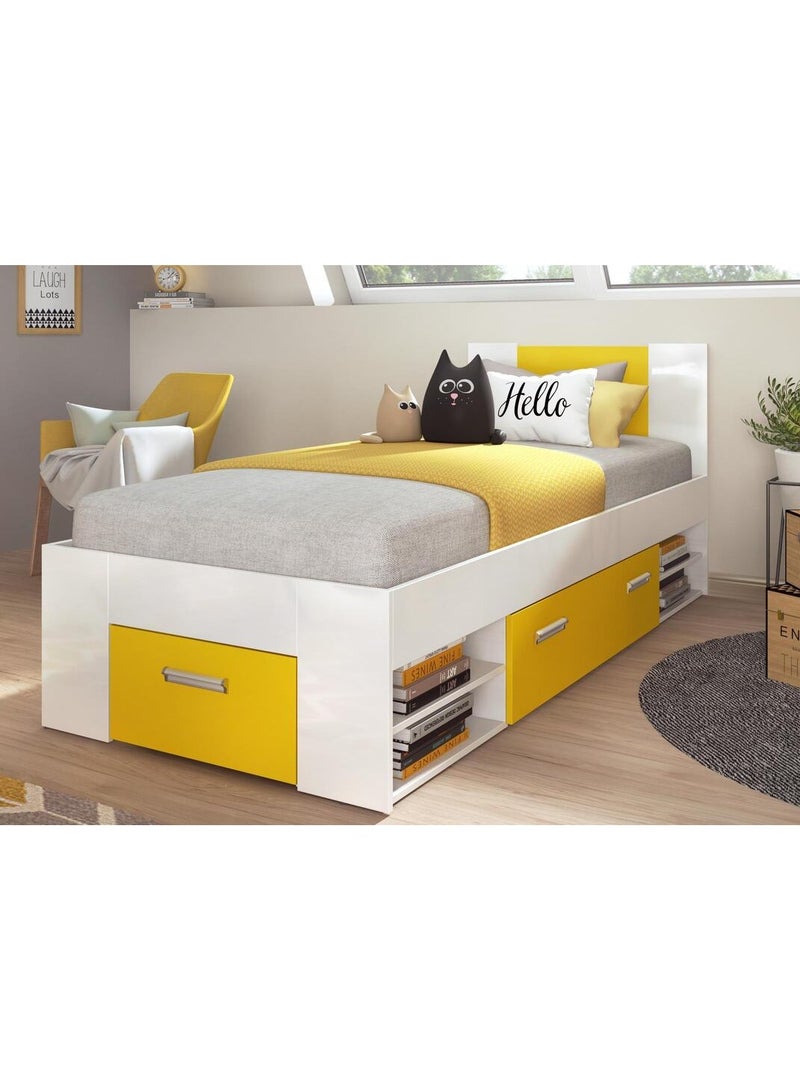 ملاذ هاوس غرفة نوم صفراء صغيرة مكونة من 3 قطع - MZBDR006 - 200 طول × 120 ارتفاع × 120 عرض - Image 2