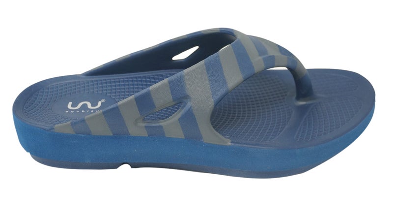 doubleu Recovery Slipper|Soft Doctor Anti-Skid Slipper for Men|Painted Classic|Slides, Flip-Flops, Chappals (6,Navy+Blue+Blue+Grey) - Image 4