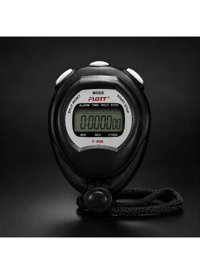 FLOTT F-006 Digital Multifunction Stopwatch – Accurate Sports Stopwatch with LCD Display and Lanyard - Image 1