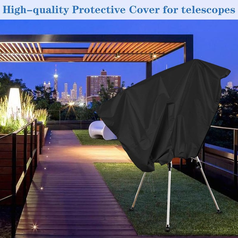 Bigwinyep Telescope Cover with Adjustable Drawstring Zipper Waterproof Outdoor Astronomical Telescope Cover Dust Cover for Outdoor Indoor, 150x85CM/59x33Inch - Image 5