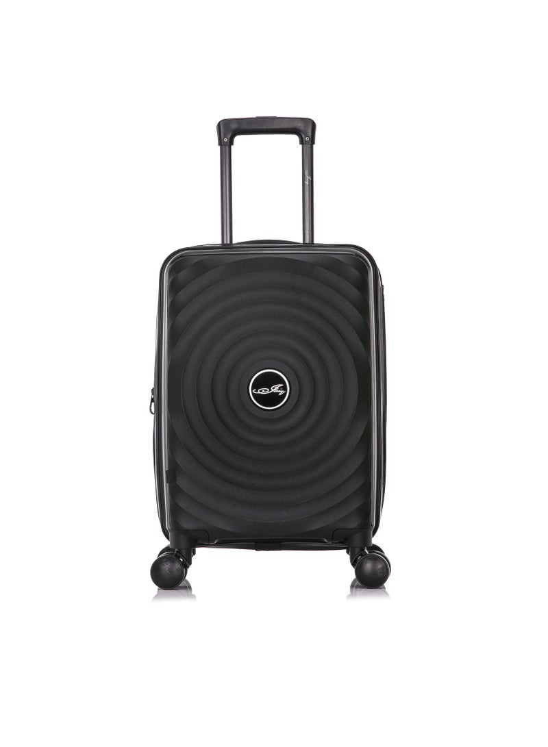 شنطة سفر 20 بوصة فاخرة - تصميم أسود أنيق - Image 1