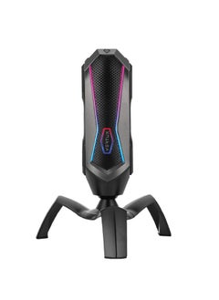 VERTUX Vertux USB Gaming Microphone, High-Sensitivity Cardioid Gaming Mic with Touch Controls, Mute Button, RGB Modes, 360-degree Rotatable Stand, Easy Plug and Play for Gaming, Streaming, Vlogging, Marshal Black  - Image 1