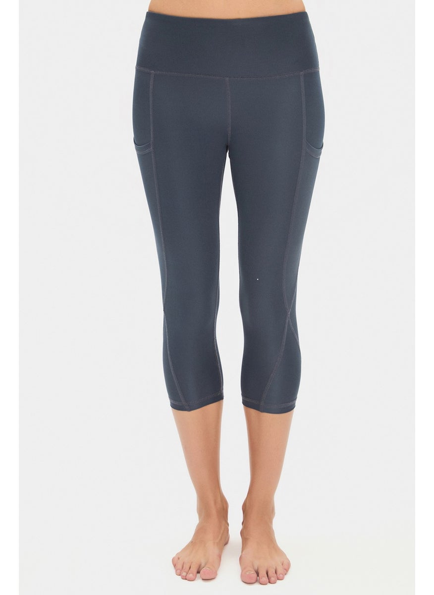 JOYSTAR - Women's High Waist Slimming Double Pocket Knee Length Capri Leggings - Image 1