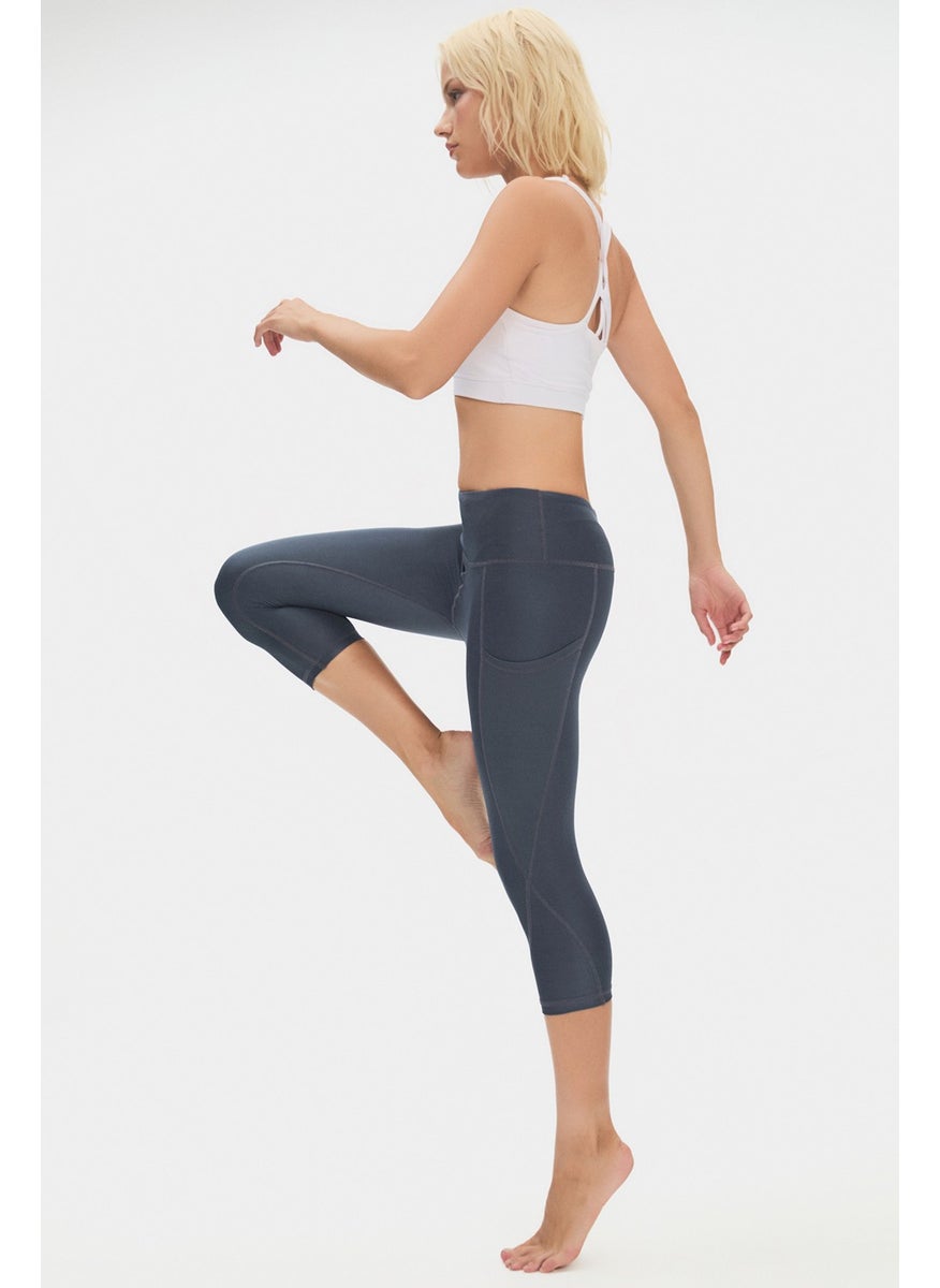 JOYSTAR - Women's High Waist Slimming Double Pocket Knee Length Capri Leggings - Image 1
