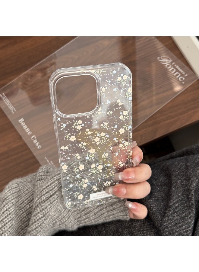NIBEMINENT Shiny Powdered Butterfly Protective TPU Case Cover For iPhone 17 Pro, Clear - Image 2