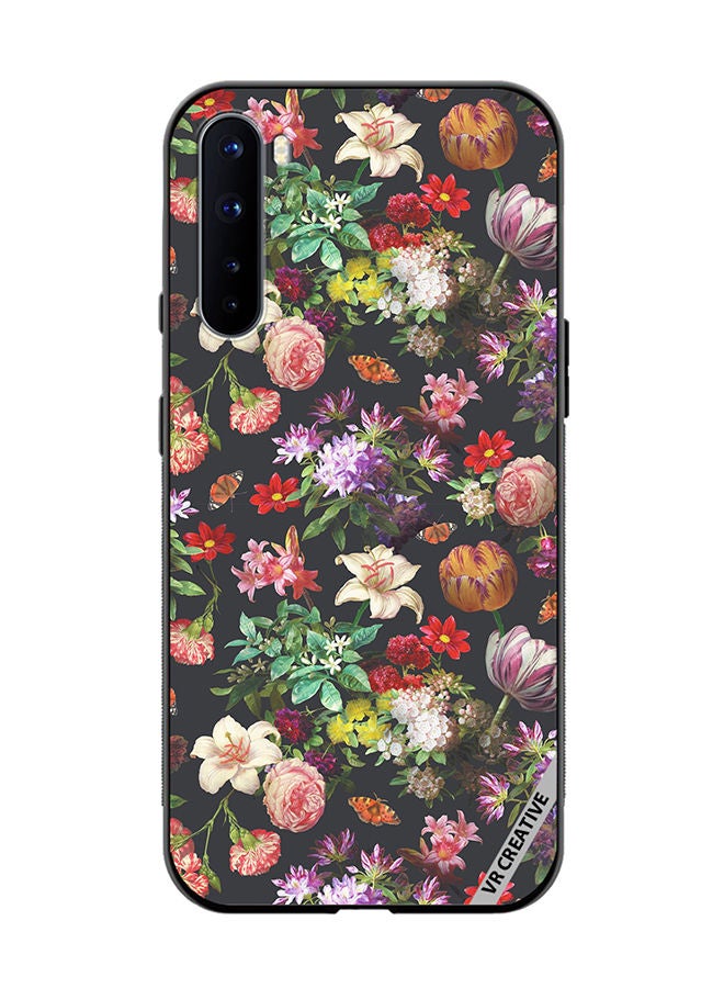 VR CREATIVE Protective Case Cover For OnePlus Nord Vintage Flower Design Multicolour - Image 1