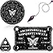 Threan Pendulum Dowsing Divination Board with Amethyst Set Wooden Spirit Talking Board Metaphysical Message Crystal Pendulum Necklace with Planchette for Wiccan SupplyButterfly Style - Image 2