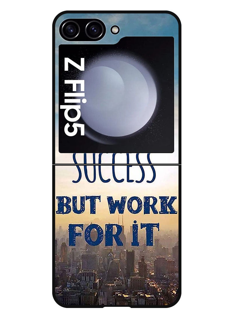 Theodor Protective Case Anti Scratch Shock Proof Bumper Cover For Samsung Galaxy Z Flip 5 Never Dreams For Success - Image 1