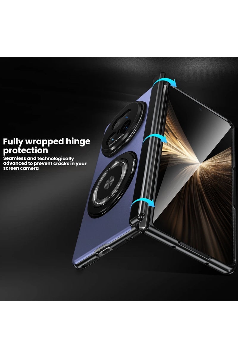 عام مناسب لهاتف Honor Magic V5 - غلاف مغناطيسي دوّار مع حامل، مقاوم للصدمات، تغطية كاملة، حماية قوية، التصاق مغناطيسي قوي، يدعم زوايا متعددة. - Image 2