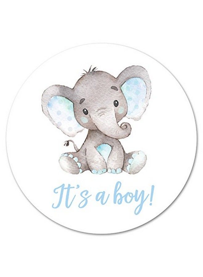 MyExpression.com 60 Cnt It A Boy Elephant Stickers (Blue) - Image 1
