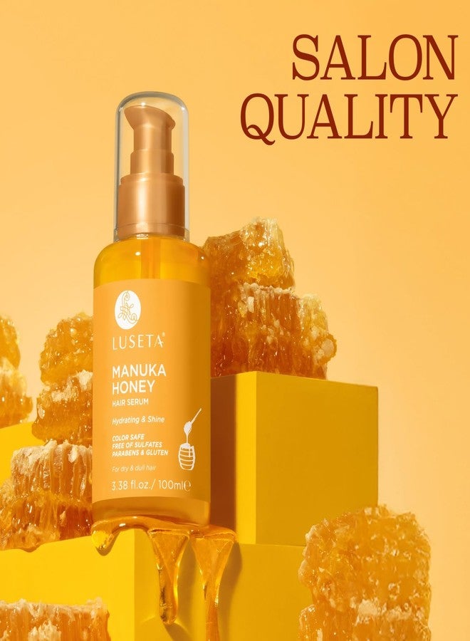 L LUSETA Luseta Manuka Honey Hair Oil Hydrates Dry Hair and Adds Shine & Softness to Dull Hair Nourishing Oil with Honey & Argan Oil, Frizz Control 3.38oz - Image 2
