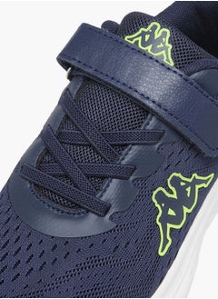 Kappa Boys' Logo Detail Sports Shoes with Hook and Loop Closure  - Image 4