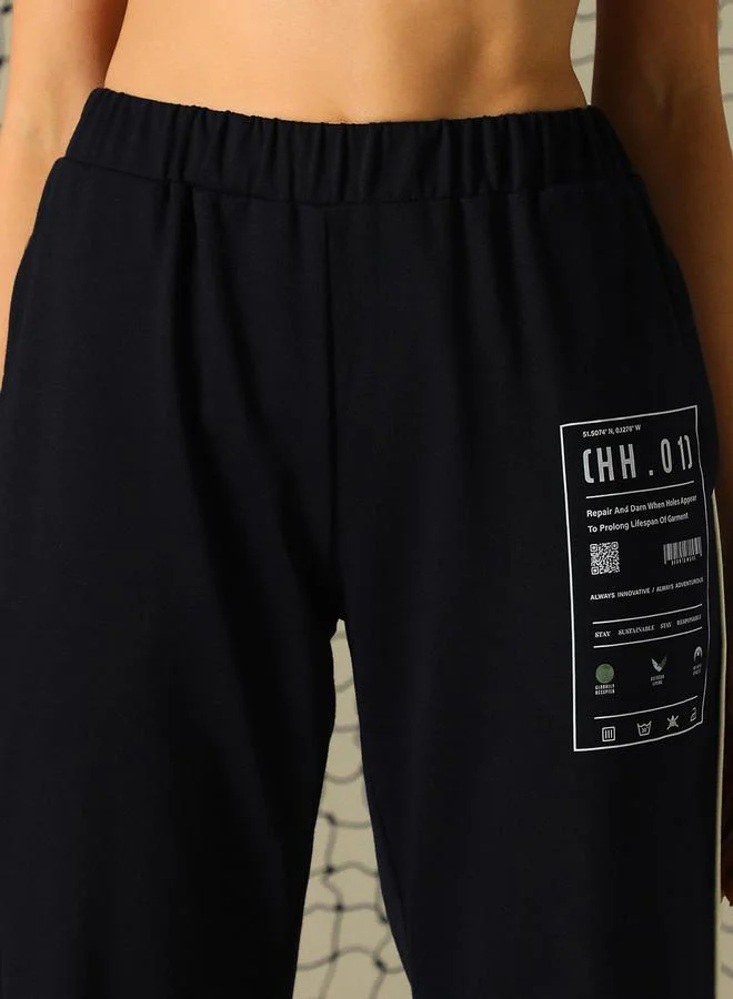 Hubberholme Women Navy Trousers - Regular Fit for Casual Comfort