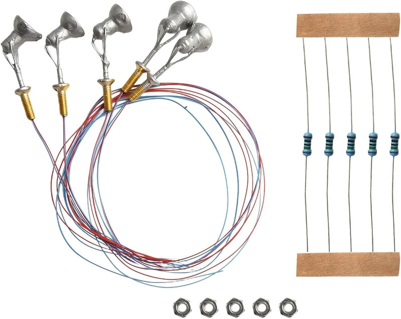 Chemical free HO Scale LED Spotlight Set with Limelight Projector for Model Train Street Lamp Posts, Warm White Lighting, 5-Pack Silver/Brown with Wires, Screws and Resistors Included for Easy Installation(Silvery) Global easy assemble picks All condition resistant crafted quality Global assorted color picks All choice modern design Season change compatible build Flexible trendy construction Space saving Trendy natural assorted colors Yearly optimized delivery route Temp & permanent project compatible Globally engineered build Individual & group usable Upgraded classic design Flexible sizing options Cost effective global grade quality Multi-use well optimized build Ergonomic build Trusted all-purpose quality Global assemble options Global production standard crafted Various fittings Shock rubber edge Stackable design Polished safe edge - Image 2