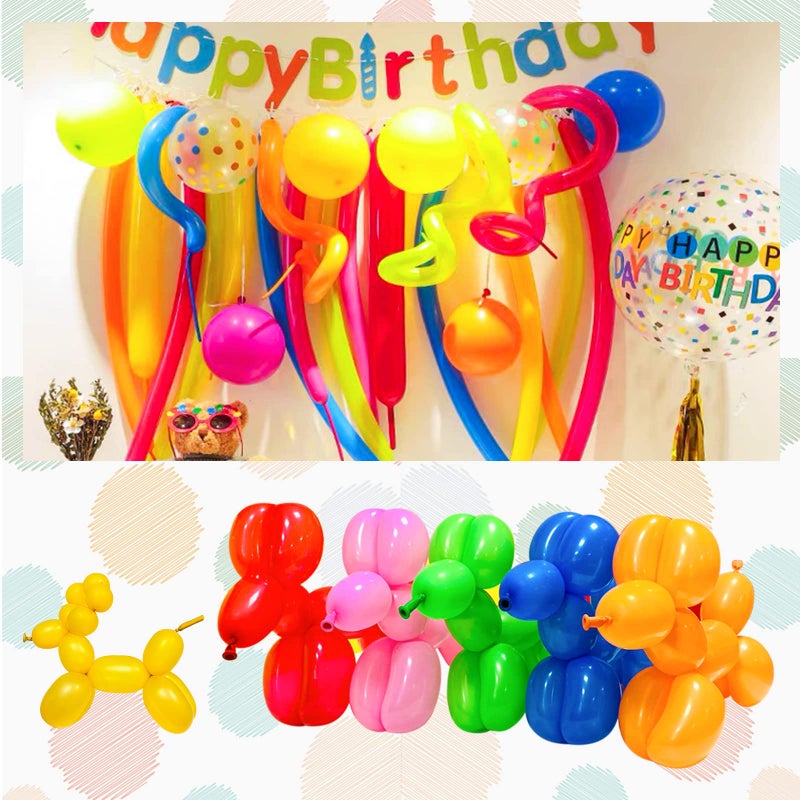 KUULBELA Shiny Thick Latex Blue Balloons - 260 Long for Balloon Animals - Image 3