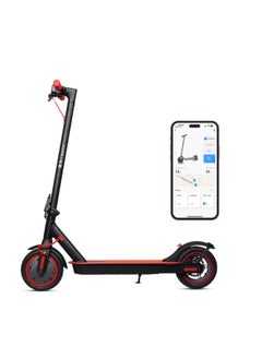 Crony XM W563 App high speed 250W Motor E-Scooter 25-45KM/H Speed, 36V/7.8AH Battery, 10-25KM Range, Front Suspension, Rear Disc Brakes, Aluminum Alloy Frame, 100KG Max Load, LED Headlamp, App Connectivity, Foldable & Portable Electric Scooter for Adults & Teen &  Kids, Electric Scooter for Commuting & Leisure, Long-Range Motorized Scooter with Easy Folding, Lightweight High-Performance Commuter Skateboard，Red  - Image 1