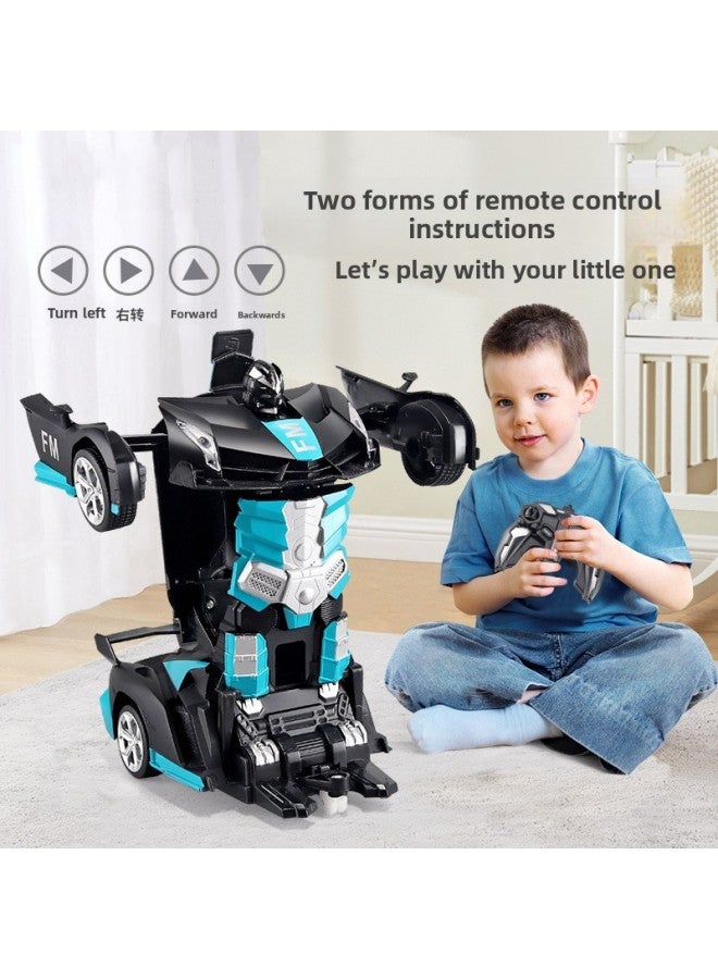 2.4g Remote Control Deformation Car King Kong Racing Car Charging Remote Control Deformation Car Electric Remote Control Car Toy Car-Color:477 Rambo Red-Proportion:40MHz Remote Control (without Electricity) - Image 2