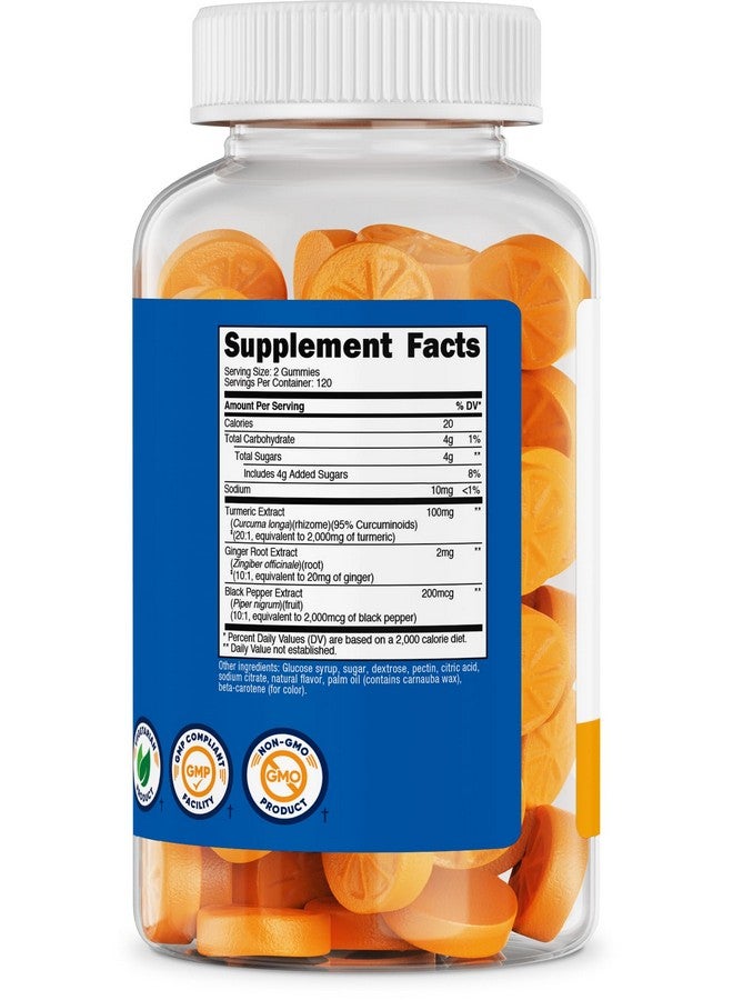 Nutricost Turmeric Gummies (240 Gummies) - Citrus Flavored, Made with 95% Curcuminoids, 120 Servings, includes Ginger and Black Pepper Extract, Vegetarian, Non-GMO and Gluten Free - Image 5