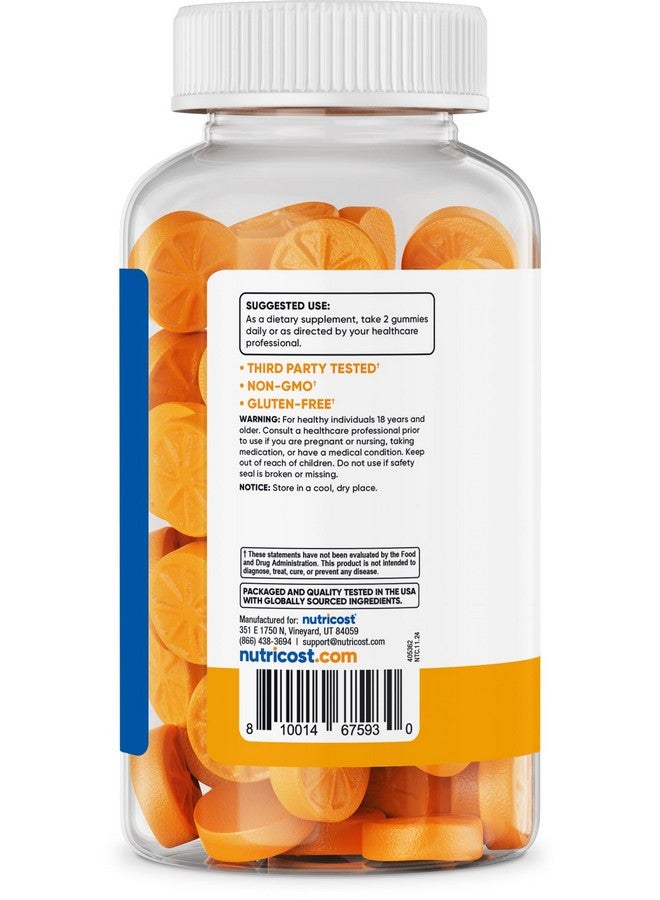 Nutricost Turmeric Gummies (240 Gummies) - Citrus Flavored, Made with 95% Curcuminoids, 120 Servings, includes Ginger and Black Pepper Extract, Vegetarian, Non-GMO and Gluten Free - Image 4