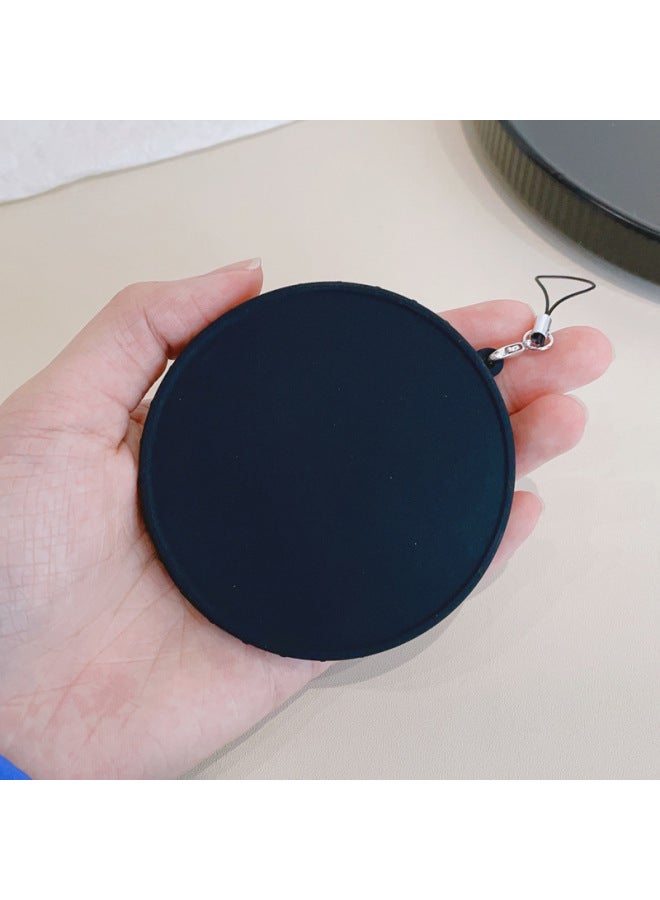 For Fuji Bealite Instax Mini 90 Special Bealite Silicone Lens Cover Cartoon Belt Anti-lost Rope-Color:Pure Black Mirror Cover  - Image 1