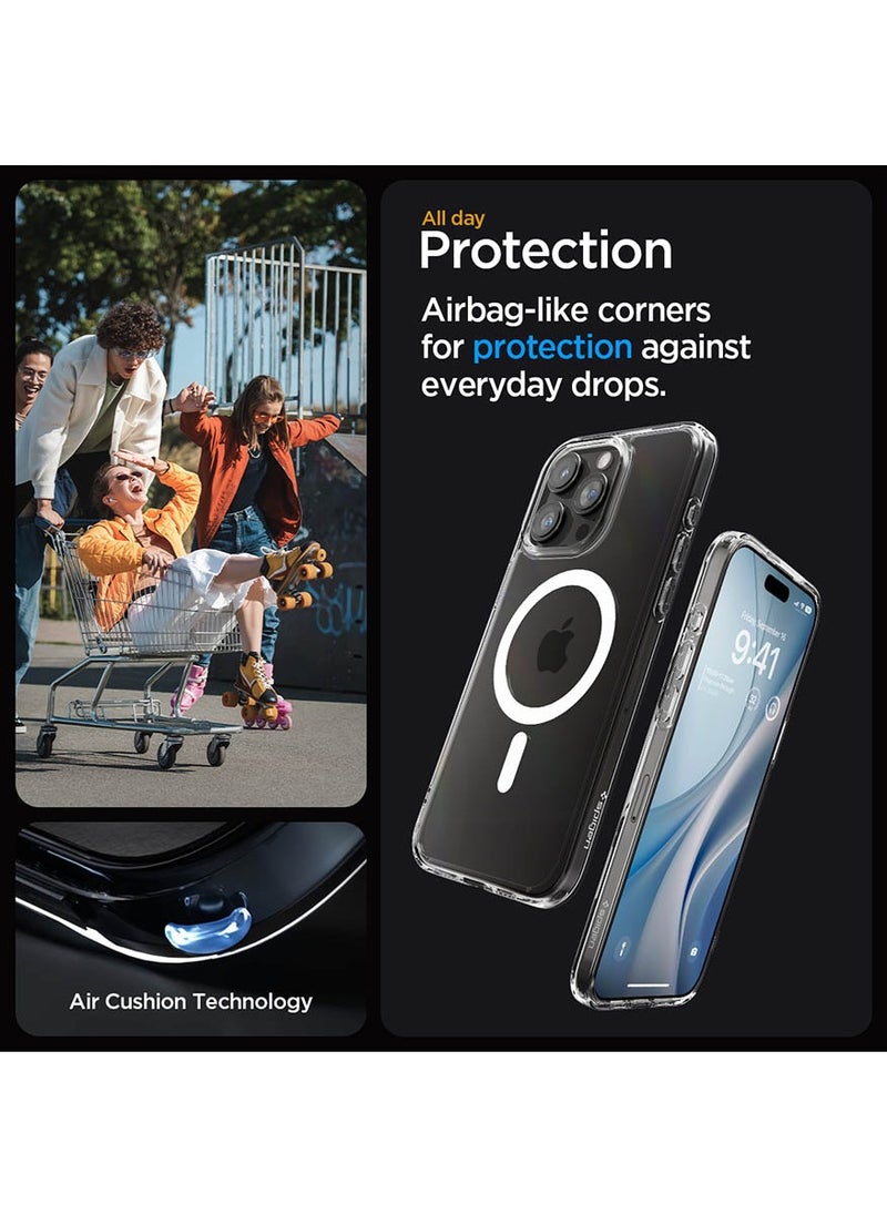 Spigen Ultra Hybrid MagFit for iPhone 15 Pro Case Cover with MagSafe - White  - Image 4