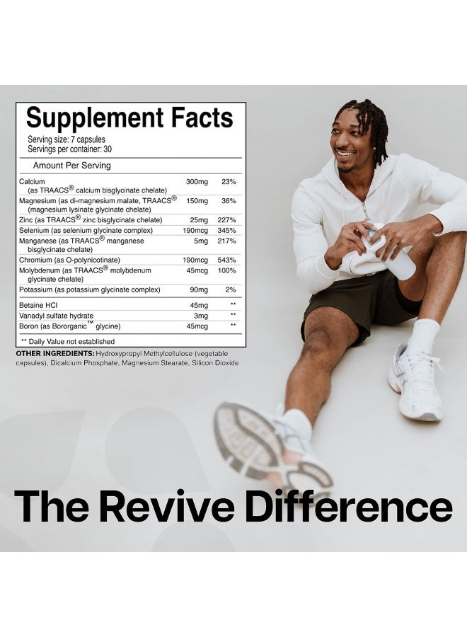 Revive MD | Multi Mineral | Promotes Healthy Bone Density for Men and Women | Supports Skeletal Strength | Broad Spectrum Mineral Support | 210 Capsules